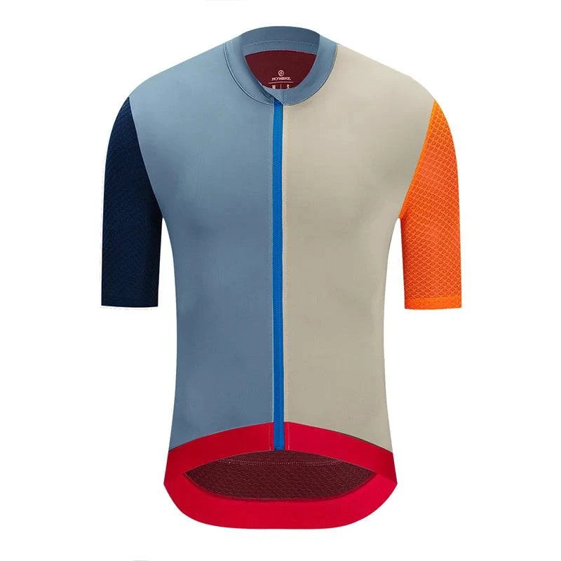 YKYWBIKE Men's Cycling Jersey Colorful Summer Road Bike Shirt Cycling Clothing Pro Team Bicycle Jersey Biking Clothes-WAYBIKER