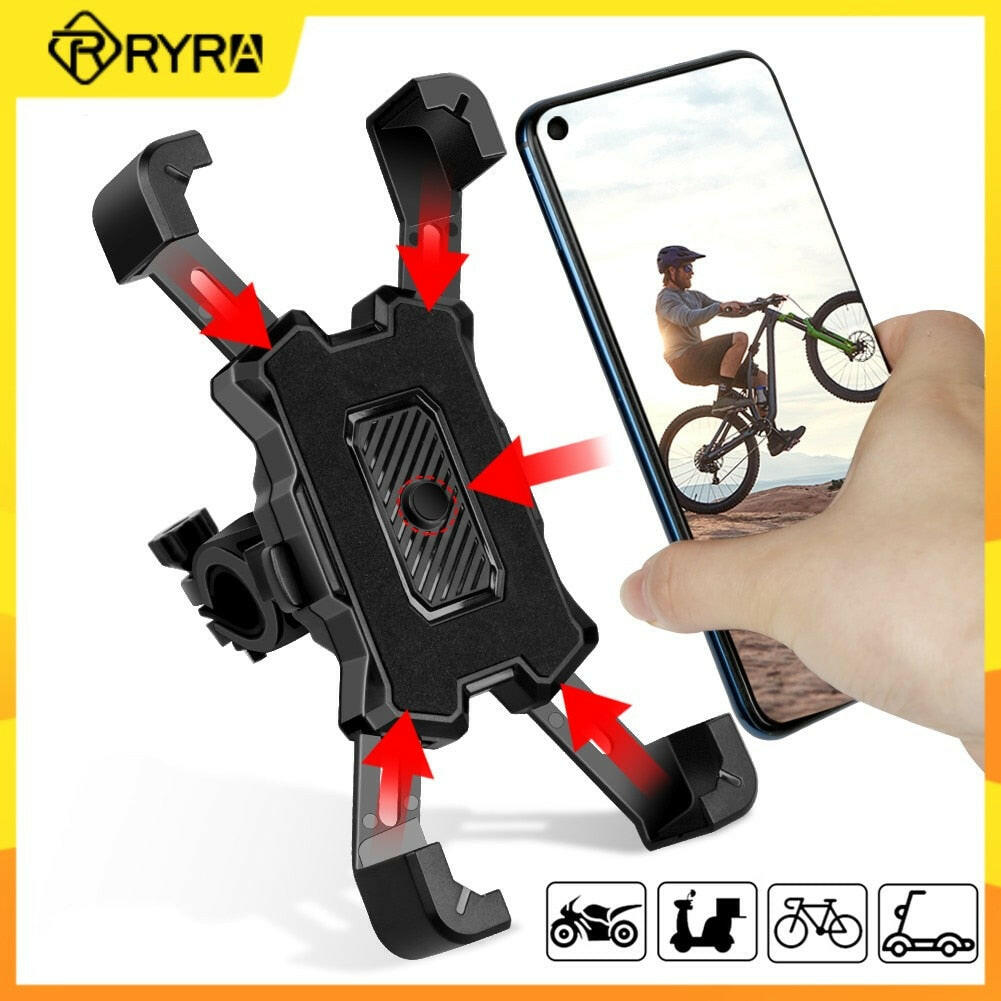 Bicycle Phone Mount Stand Motocycle Adjustable Holder 360° Rotatable GPS Clip Cycling Bracket For iPhone Huawei Xiaomi