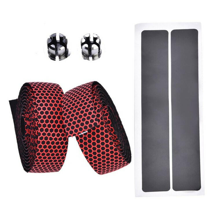 ESLNF Bicycle Handlebar Tape Road Bike Honeycomb PVC Bike Handlebar Tape Cycling Damping Anti-Vibration Wrap Bike Accessories-WAYBIKER