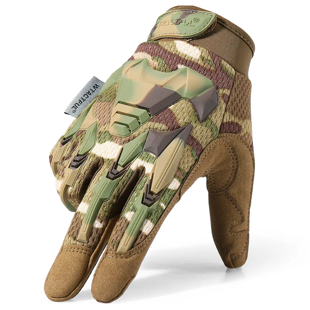 Tactical Gloves Camo Military Army Cycling Glove Sport Climbing Paintball Shooting Hunting Riding Ski Full Finger Mittens Men-WAYBIKER