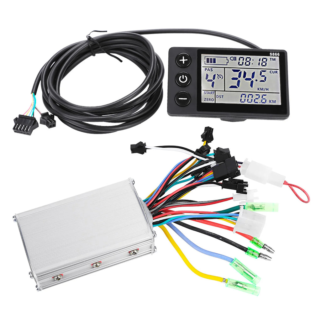 Motor Controller LCD Motor Controller 24V‑48V Waterproof LCD Display Panel Electric Scooter Brushless Controller Kit