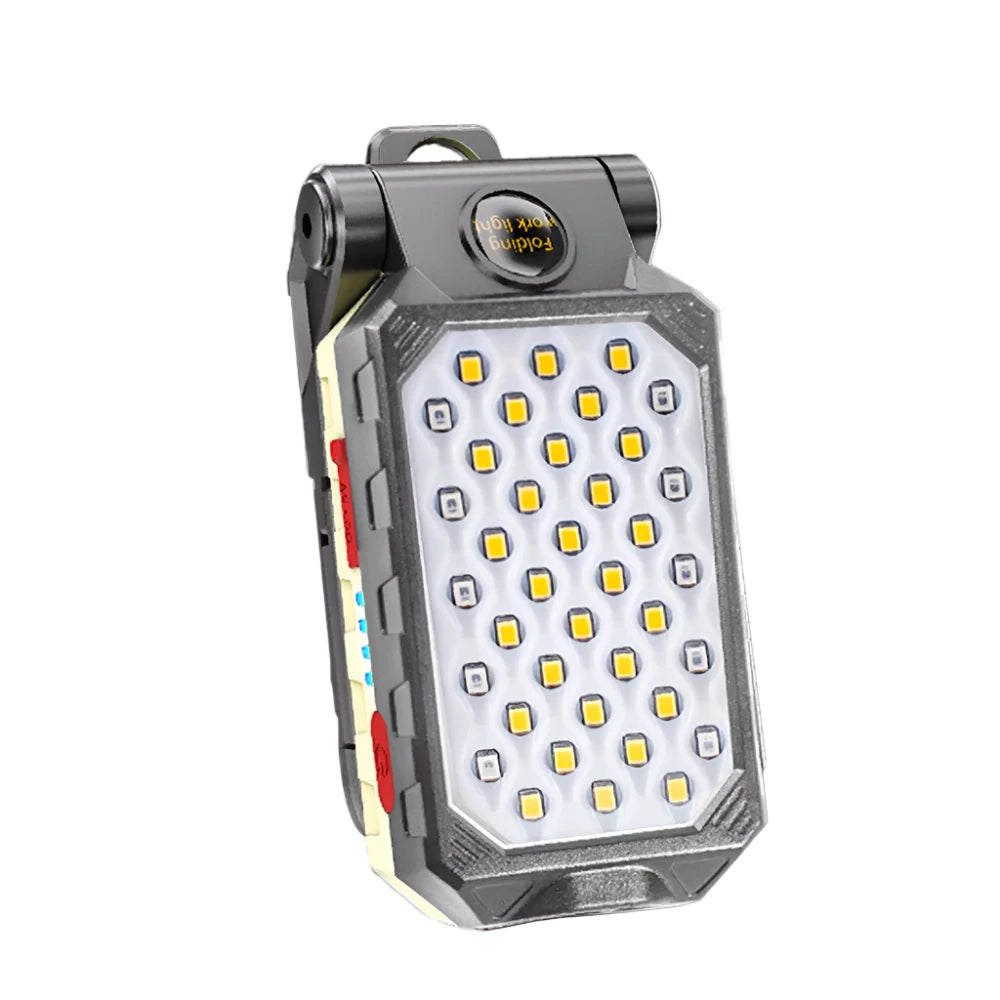 Powerful COB Work Light Rechargeable LED Flashlight Adjustable Waterproof Camping Lantern Magnet Design with Power Display-WAYBIKER