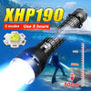 2023 New XHP190 Led Diving Flashlight IPX8 Underwater Waterproof 800M Professional Diving Torch L2 Underwater Lighting Work Lamp