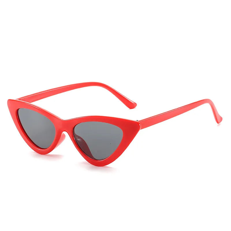Triangle Small Frame Sunglasses European And American Fashionable Cat Eye Sunshade Sunglasses Fashionable Small Frame Glasses-WAYBIKER
