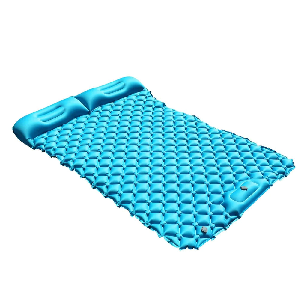 Camping Inflatable Mat Outdoor TPU Sleeping Pad with Pillow Folding Mattress Ultralight Air Cushion Hiking Travel Tent Equipment-WAYBIKER