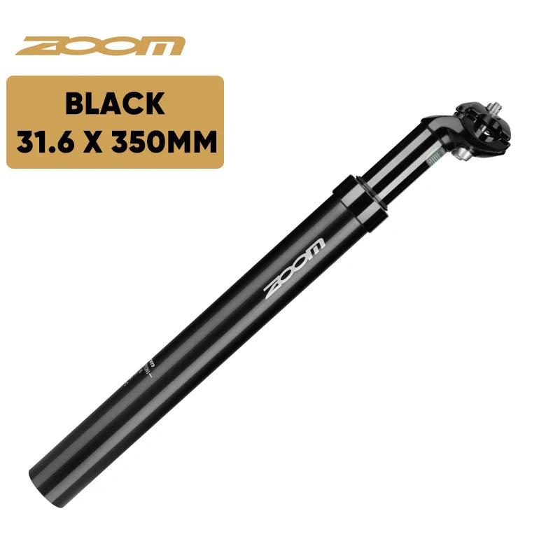 ZOOM Bike Suspension Seatpost 27.2/31.6/28.6/30.4/30.8/33.9mm MTB Suspension Seat Tube 350mm Shock Absorber Seat Post Bike Parts