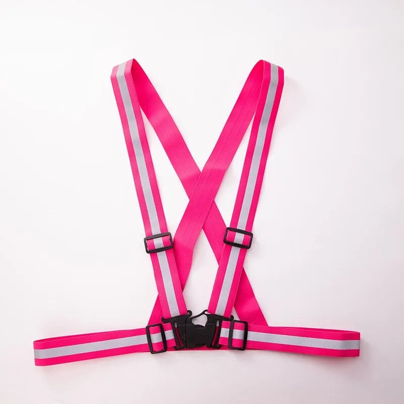 High Gloss Reflective Harness For Night Run Cycling Reflective Harness Elastic Elastic Belt For Sanitation Construction Reflecti-WAYBIKER