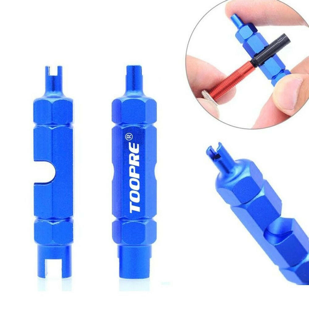 Bicycle Tire Nozzle Wrench Multifunctional Valve Core Tool Double-head Portable Removal Disassembly Spanner Bike Repair Tool