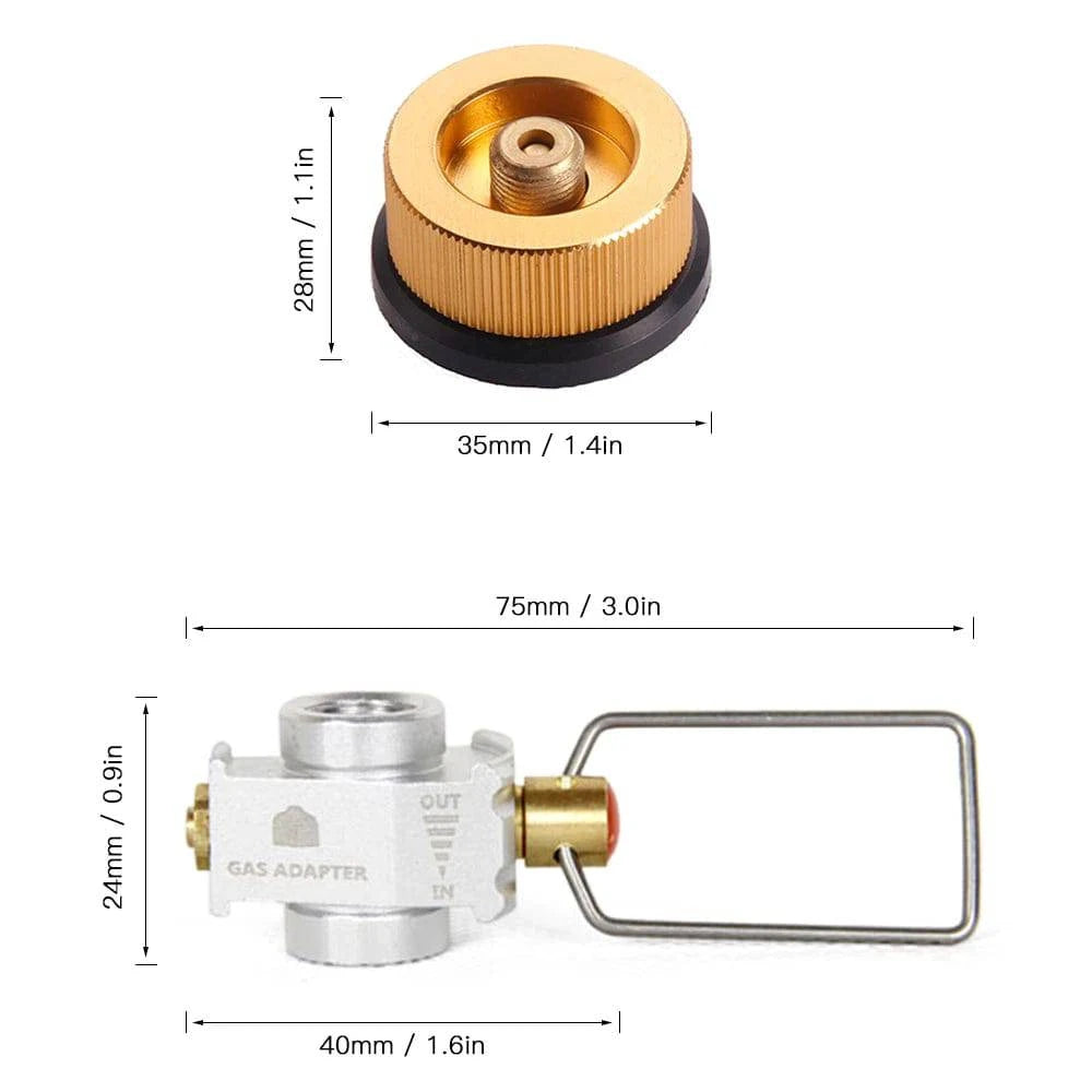 Gas Saver Plus Gas Burner Adapter Convertor Shifter Refill Flat Tank Conversion Adapter Camping Gas Adaptor Valve Aluminum Alloy-WAYBIKER