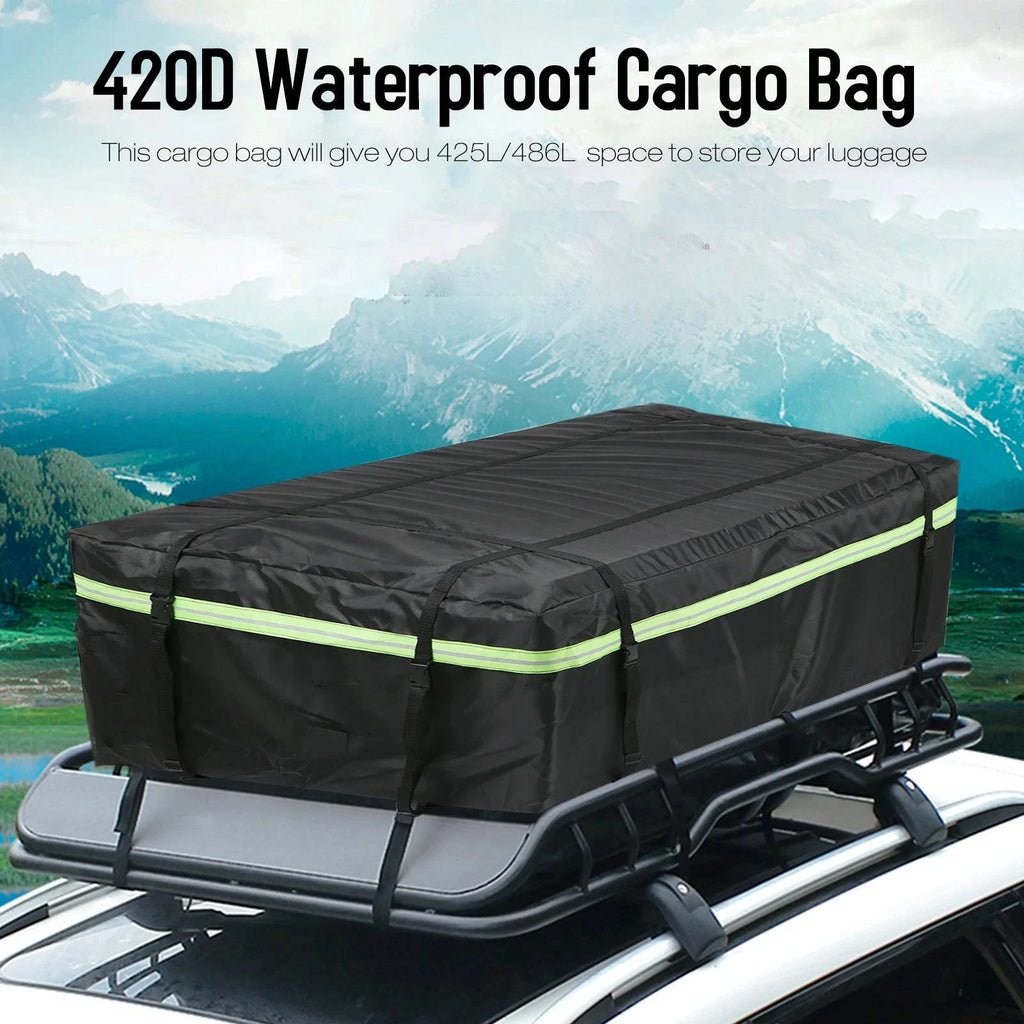 Waterproof Cargo Bag Car Roof Cargo Carrier with Night Reflective Strip Universal Luggage Bag Storage Cube Bag Travel Camping-WAYBIKER