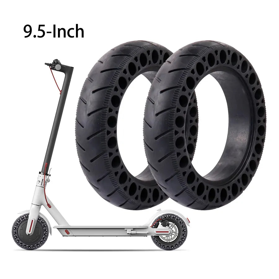For Xiaomi M365 pro Electric Scooter 9.5 Inch Tire Thick Solid Non-pneumatic Tyre Front Rear Tire black orange Solid Wheel-WAYBIKER
