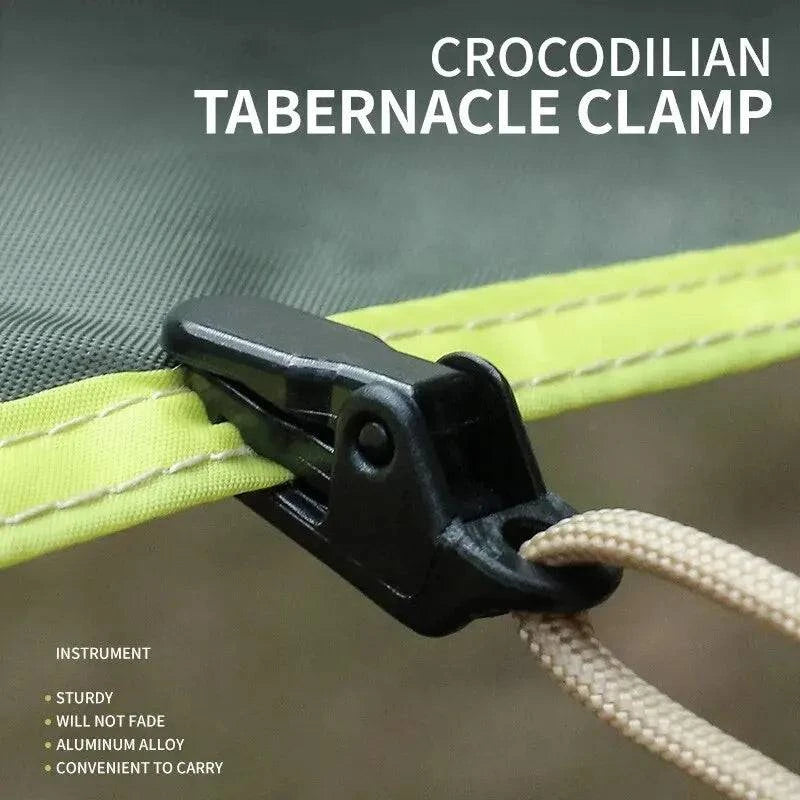 10Pcs Outdoor Tarpaulin Clips Camping Tents Awning Wind Rope Clamp Equipment Plastic Clip Buckle Fixed Jaw Grip Hook Accesorios-WAYBIKER