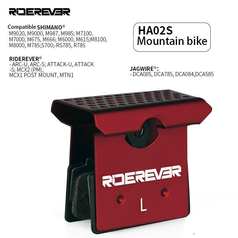 RIDEREVER MTB Bicycle Brake Pads Metal Road Bike Dustproof Heat Dissipation Cooling Brake Pad for SHIMANO XTR DEORE XT ULTEGRA-WAYBIKER