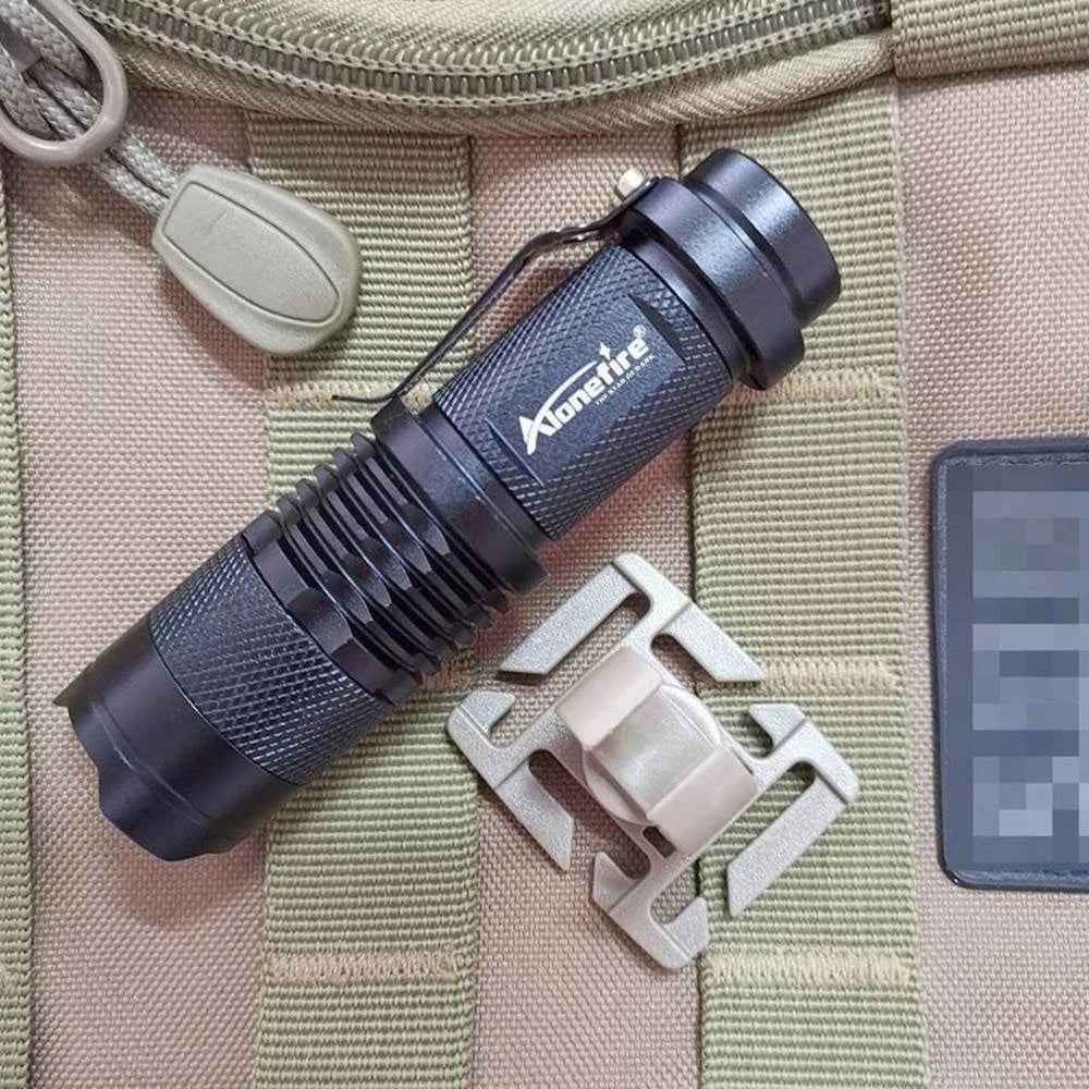 Swivel U Ring Flashlight Work Backpack Lamp Outdoor Hike Climb Pack Light Holder Water Pipe Pole Tool Clamp Shoulder Tape Clip-WAYBIKER