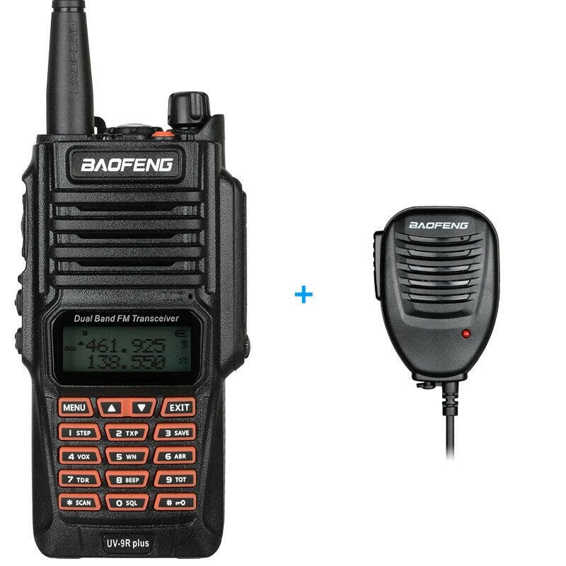Baofeng UV-9R Plus Hign Power Dual Band 136-174/400-520MHz IP68 Waterproof Ham Radio Walkie Talkie Long Range Third Gear Power-WAYBIKER