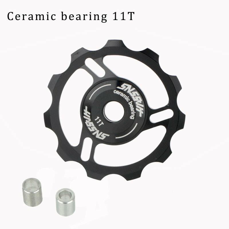 HASSNS Mtb Pulleys Bicycle Derailleur Metal Ceramics Bearing Road Mountain Bike Rear Derailleur Pulley Wheel 11T 13T Cycling-WAYBIKER