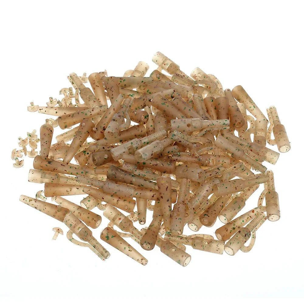 50Pcs/Sets Fishing Terminal Tackle Safety Lead Clips with Pins Tail Rubber Tubes Carp Fishing Tackle Tools For Outdoor 2023-WAYBIKER