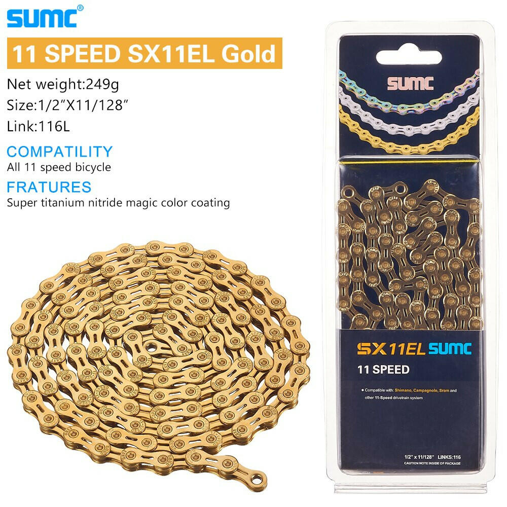 SUMC Bicycle Chain SX11SL 11Speed 116L With MissingLink 11V Mountainbike/Road Bike Diamond Chain Bicycle Part With Original box-WAYBIKER