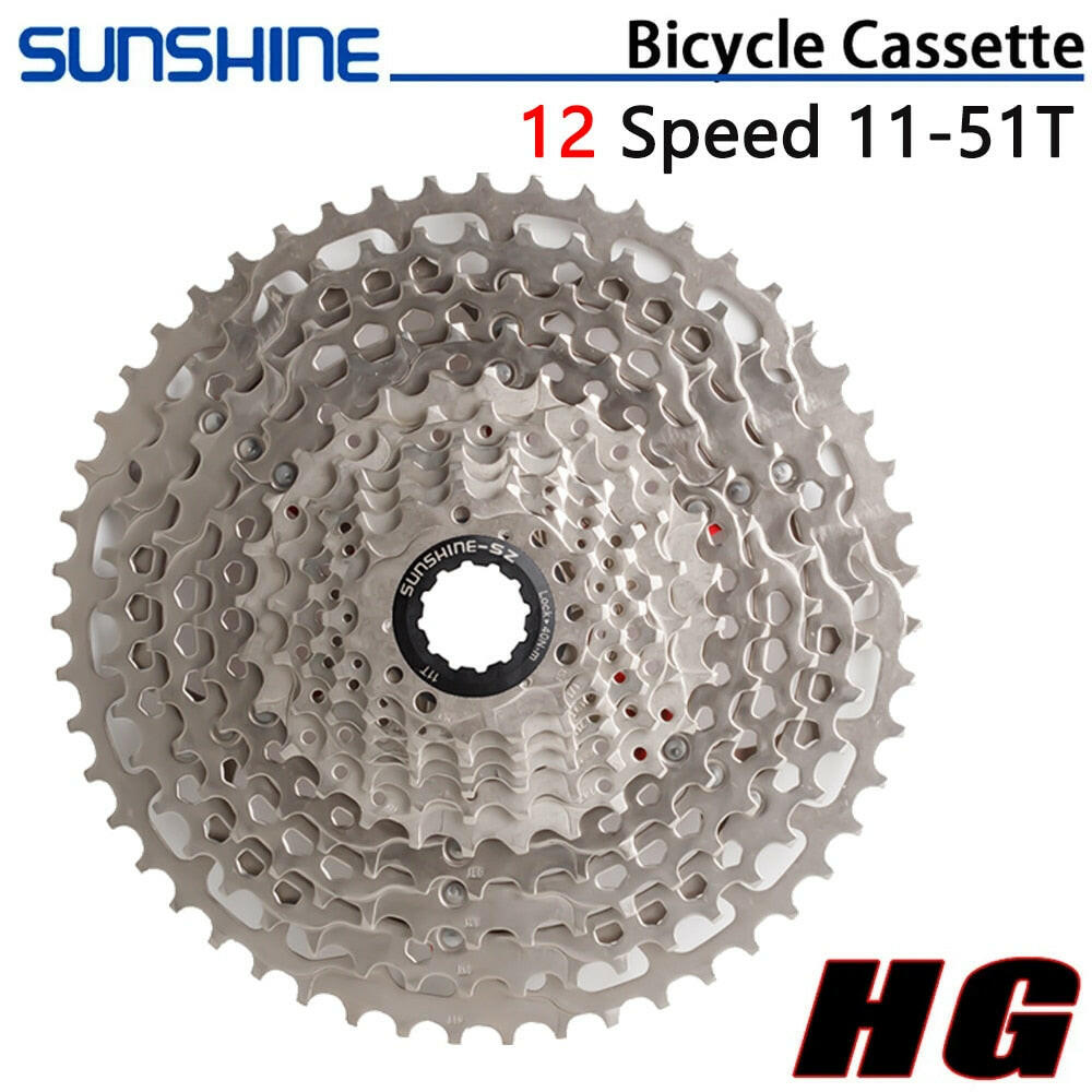 MTB Bicycle Cassette 12 Speed 11-51T HG Flywheel Mountain Bike 12S Sprocket For DEORE M6100 M7100 M8100 XTR M9100 SX NX GX XX1-WAYBIKER
