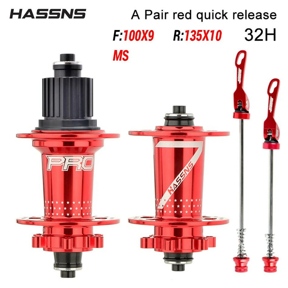 HASSNS PRO7 Bicycle Hub HG/XD/MS 32Holes J-Bend Spoke 4Pcs Sealed Bearing for SHIMANO Mountain Bike Freehub 8/9/10/11/12Speed-WAYBIKER
