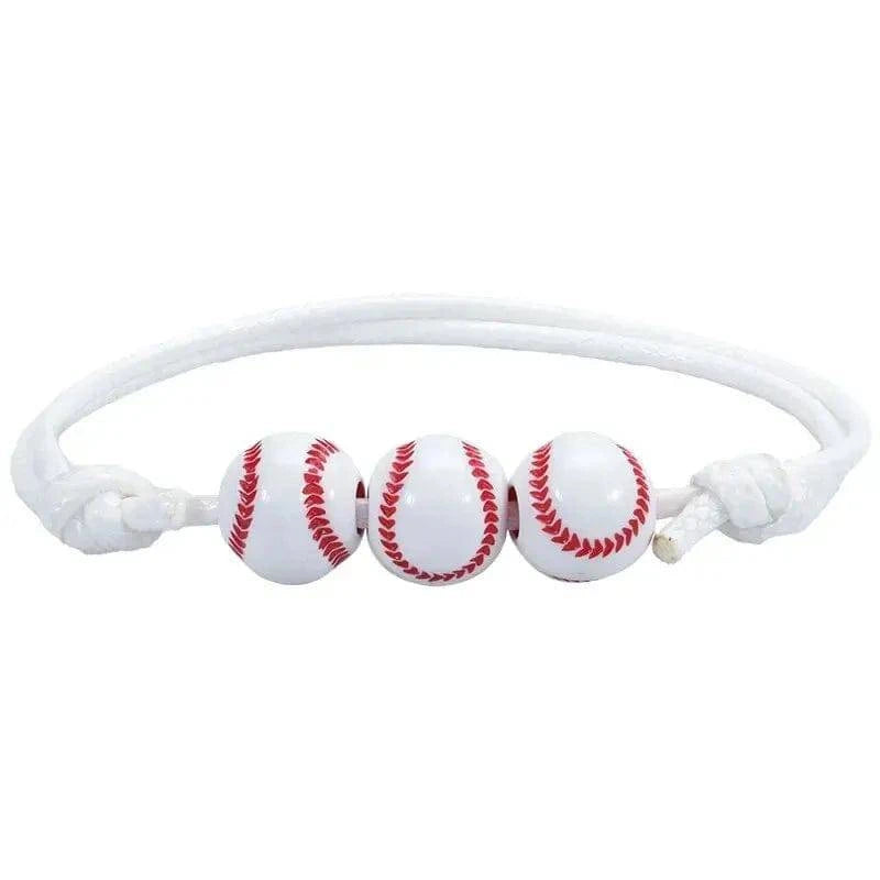 Women Man Football Basketball Tennis Rugby Sport Beads Hand Bracelets Acrylic Men Bangle Kpop Resin Jewelry Adjustable Free Ship-WAYBIKER
