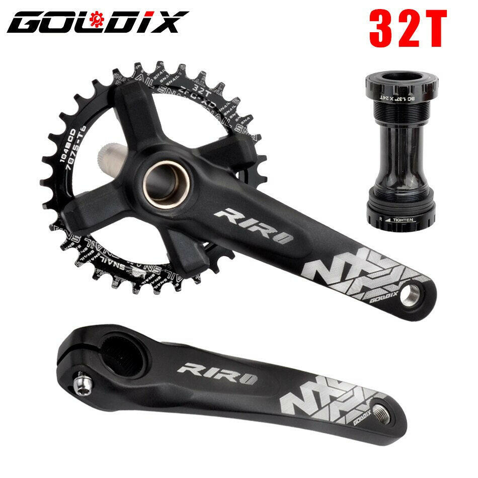 GOLDIX NX Bicycle Crankset 104BCD Wide Narrow 32-42T Chainring 170/175mm Forged Crank Compatible with SHIMANO/SRAM 11-12Speed-WAYBIKER