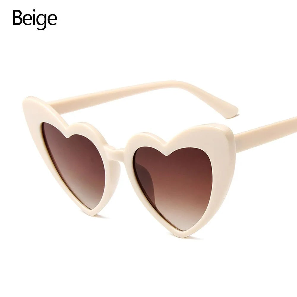 Love Heart Shaped Sunglasses Women Big Frame Fashion Cute Sexy Retro Cat Eye Vintage Sun Glasses UV400 Protection Unisex Eyewear-WAYBIKER