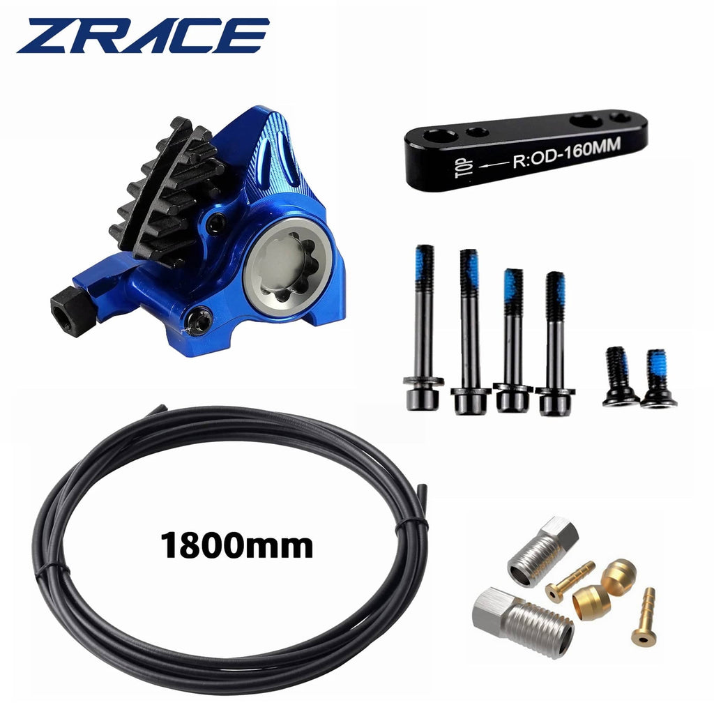 ZRACE XG Flat Mount Caliper, Road Hydraulic Brake, ICE-TECH Pads, BMX Raceing, Full CNC Lightweight-WAYBIKER