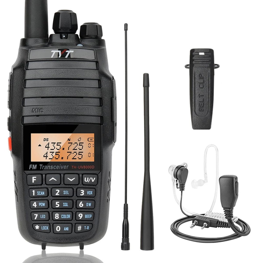 TYT TH-UV8000D 10W Walkie Talkie Dual Band Long Range Standby Cross Band Repeater High Power Ham Two Way Radio 3600 mAh Battery-WAYBIKER