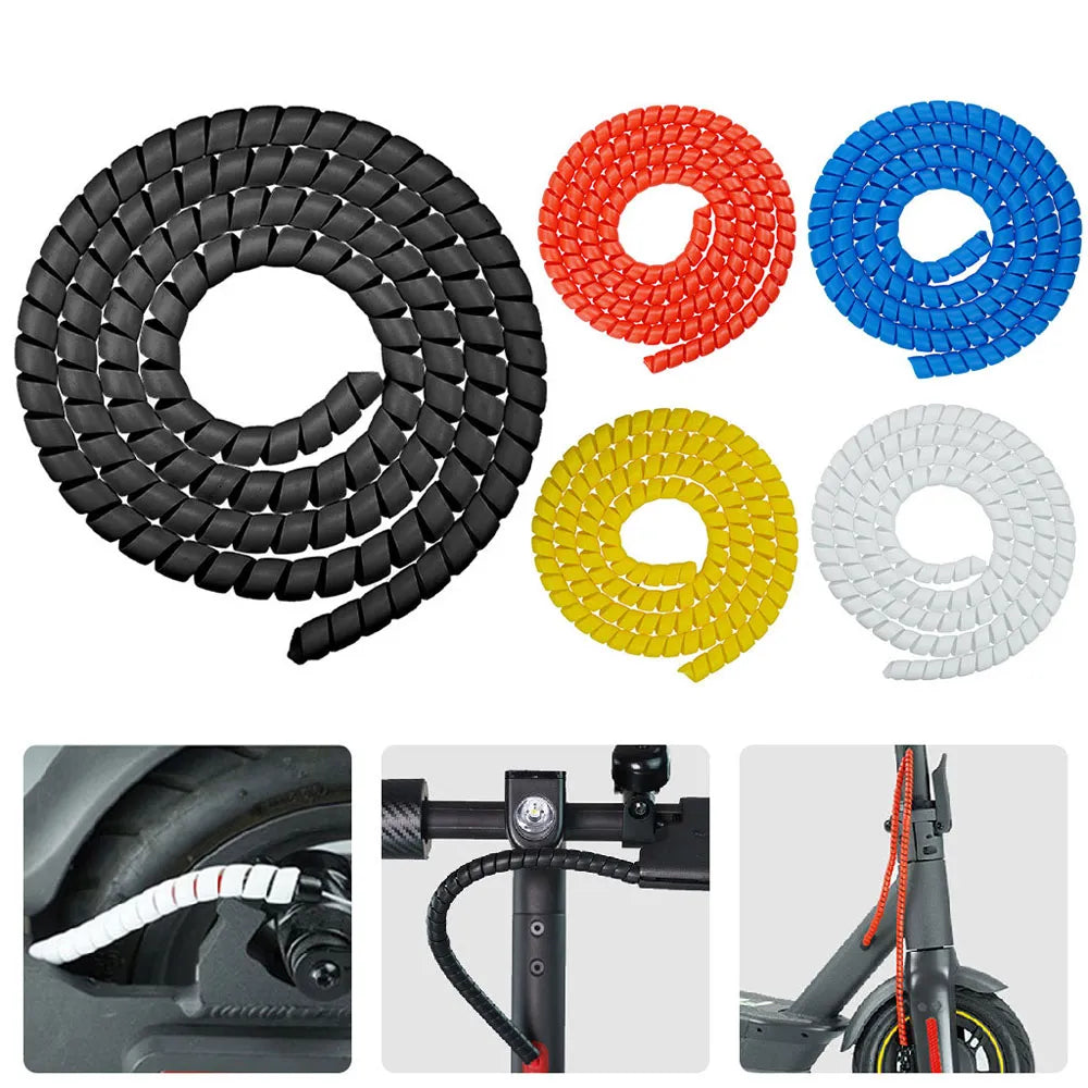 1m Line Organizer Protection Spiral Wrap Winding Cable Wire Protector Cover Tube for XIAOMI M365/PRO Electric Scooters-WAYBIKER