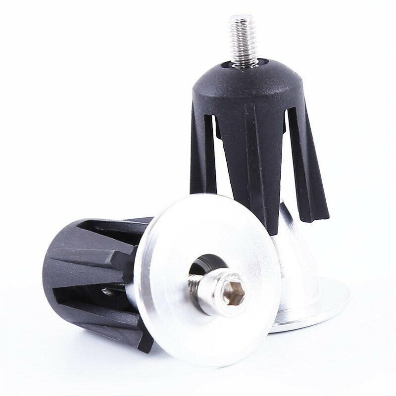 6 Colors 1 Pair Bicycle Handle Bar Cap End Plugs Bike Bicycle Aluminum Handlebar Grips Handle Bar Cap End Plugs Bicycle Parts-WAYBIKER