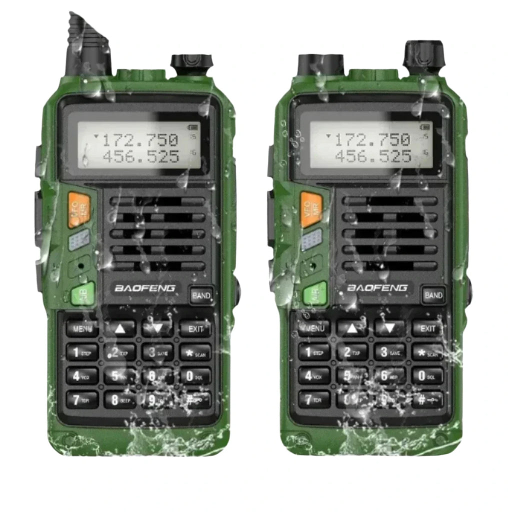 2PCS BaoFeng UV-S9 PLUS Waterproof Walkie Talkie 10W Powerful CB Radio Long Range Portable Two Way Radio set for hunting travel