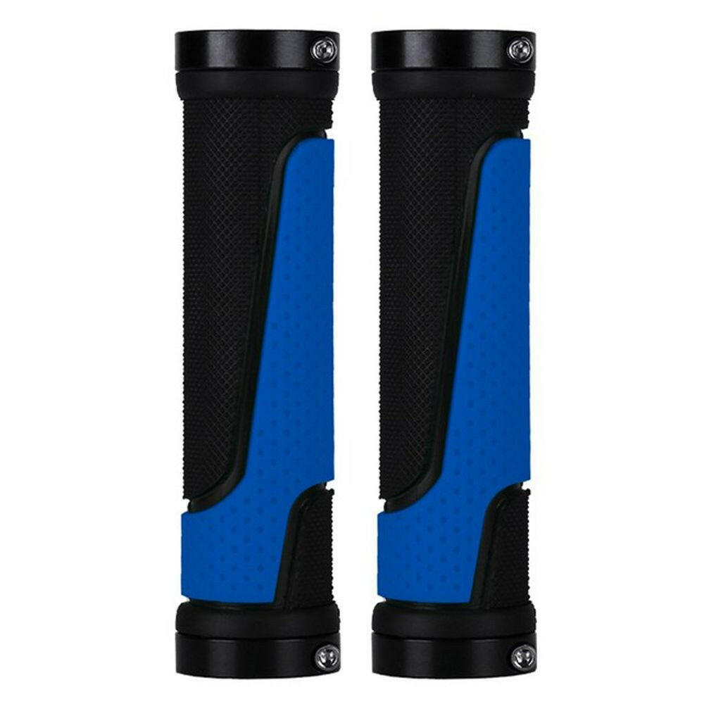 1 Pair Mtb Grips Bicycle Handlebar Grip Mountain Folding Lock-On Non-slip Rubber Handlebar Bike Spare Parts Bicycle Accessories-WAYBIKER