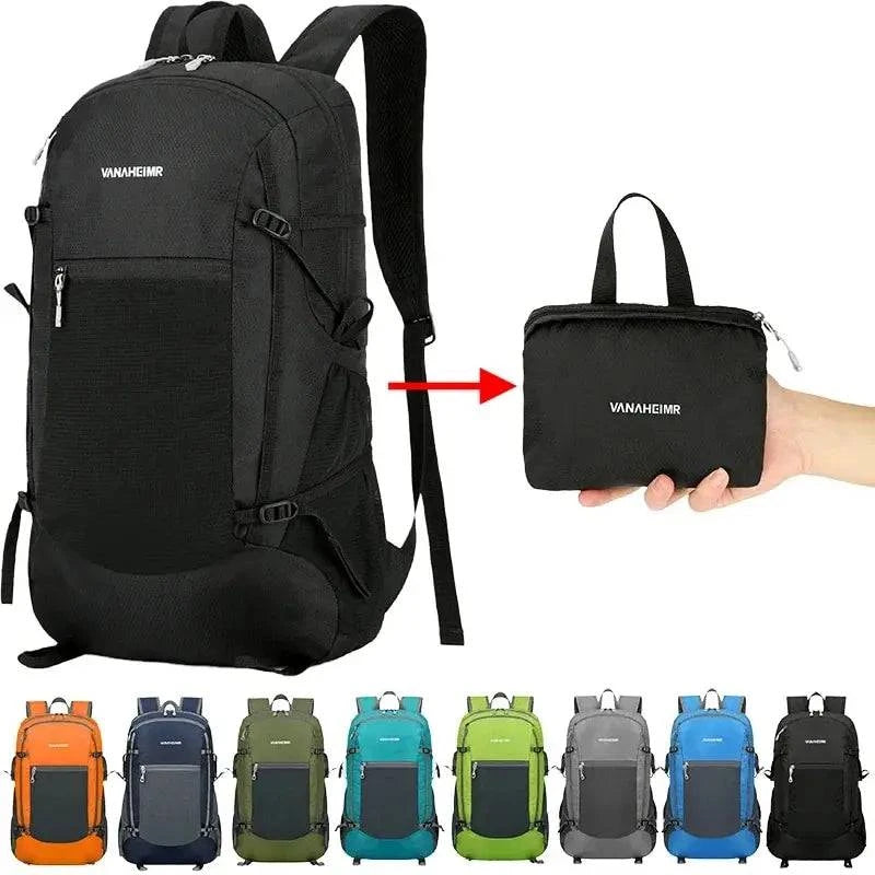 Portable Foldable Waterpr Backpack Folding Mountaineering Bag Ultralight Outdoor Climbing Cycling Travel Knapsack Hiking Daypack-WAYBIKER