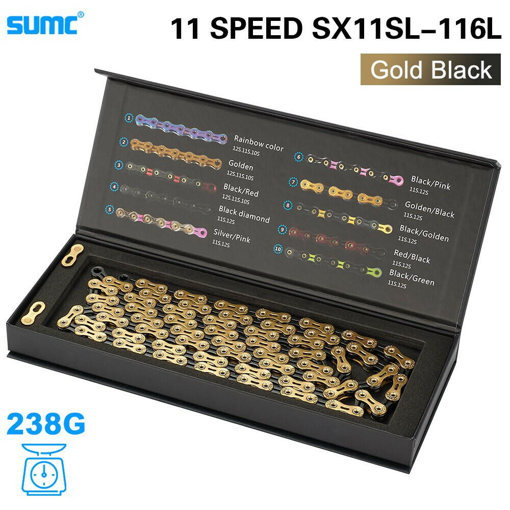 SUMC Bicycle Chain SX11SL 11Speed 116L With MissingLink 11V Mountainbike/Road Bike Diamond Chain Bicycle Part With Original box-WAYBIKER