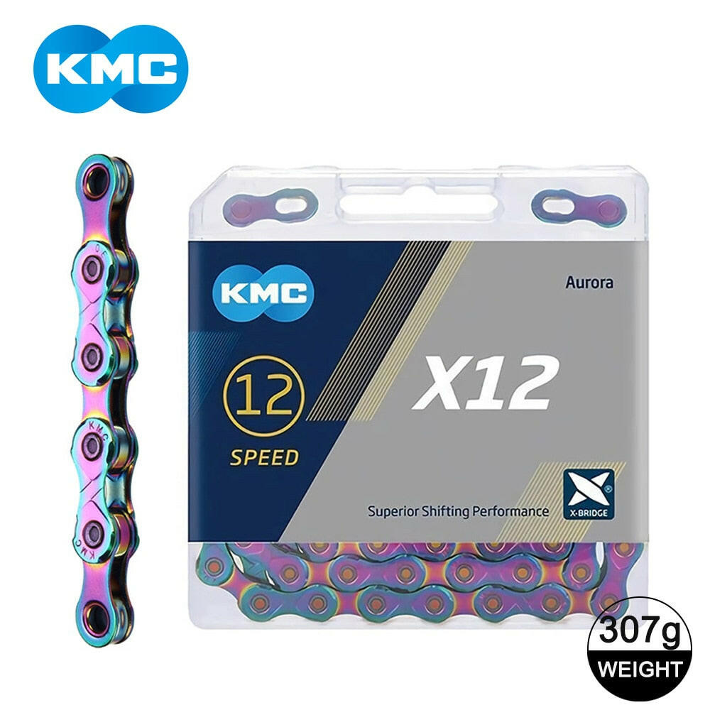 KMC X10 X11 X12 Bicycle Chain Road Mountain Bike 10/11/12Speed Bicycle Aurora Chain Compatible for SHIMANO Chain with Links Lock-WAYBIKER