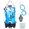12L Portable Camping Shower Bag Water Bags with Foot Pump and Shower Head Hose for Outdoor Camping Hiking Survival Equipment-WAYBIKER