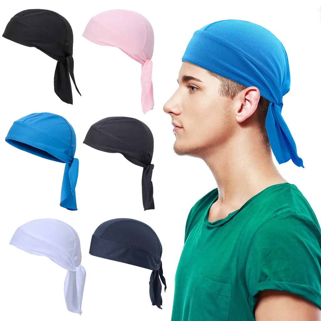Quick Dry Sports Cycling Caps Summer Men Women Running Riding Bandana Headscarf Breathable Pirate Hat Hood Headscarf Beanies Cap-WAYBIKER