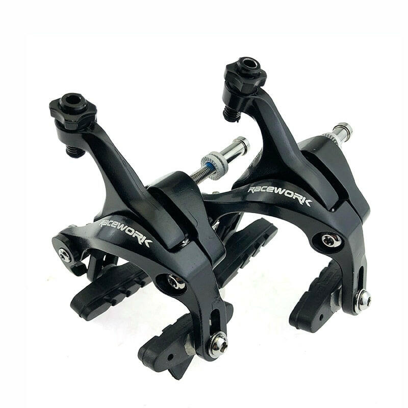 RACEWORK Road Bike Dual Pivot Calipers Bicycle Brake Racing Aluminum Side Pull Caliper Front Rear With Brake Pads-WAYBIKER