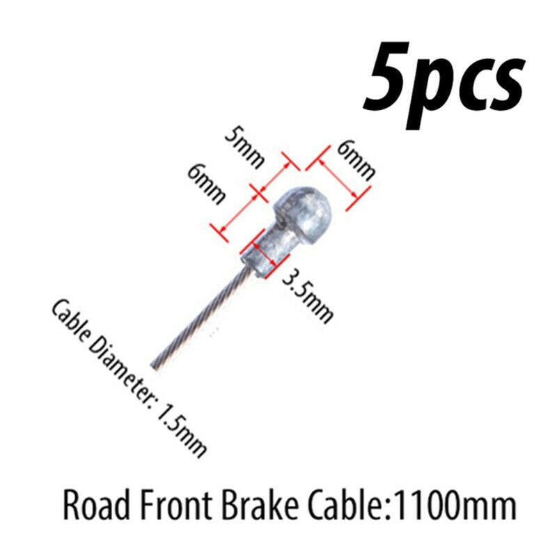 Bike Brake Inner Cable Line 5pc MTB Road Bike Cable Stainless Steel Front Rear Derailleur Shift Wire-WAYBIKER