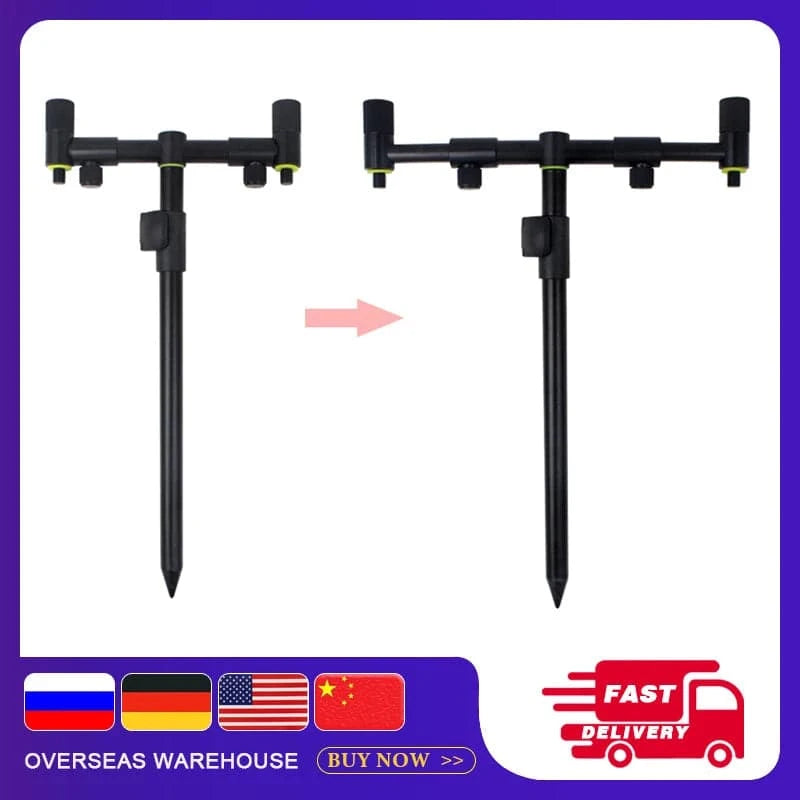 Fishing Rod Holder Extending Bank Stick Carp Fishing Adjustable Aluminum Bankstick Pole Rest for Bite Alarm Outdoor Fishing-WAYBIKER