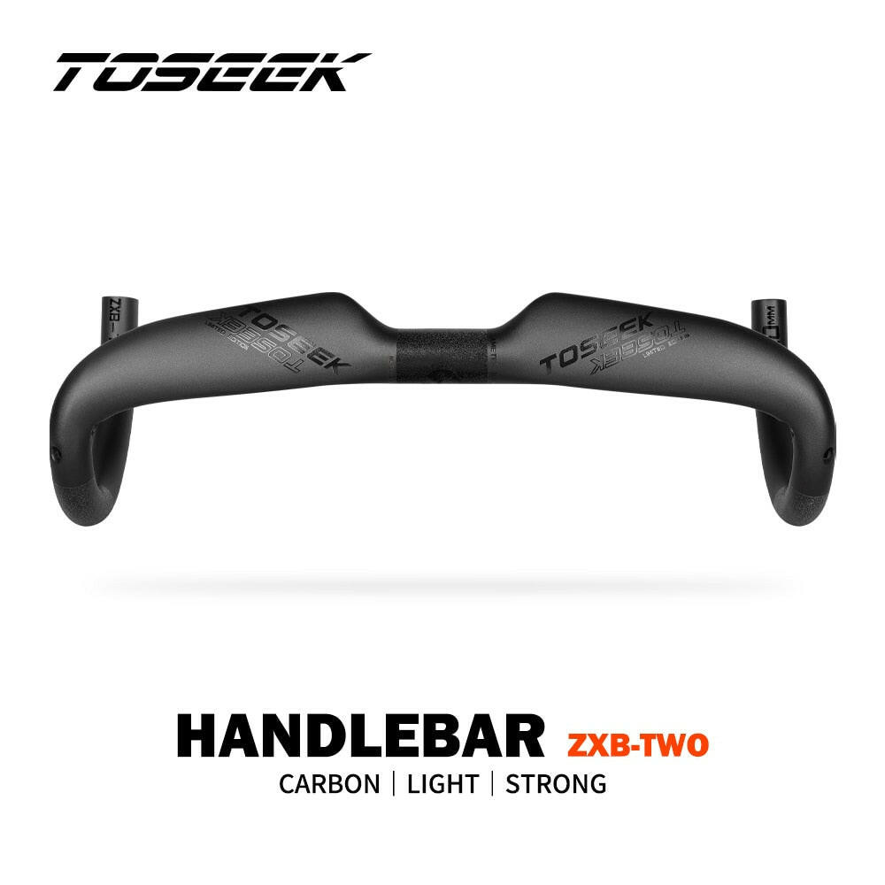 TOSEEK ZXB-TWO Bike Carbon Road Handlebar 400/420/440mm UD Matt Internal Routing Road Bicycle Handle Bar