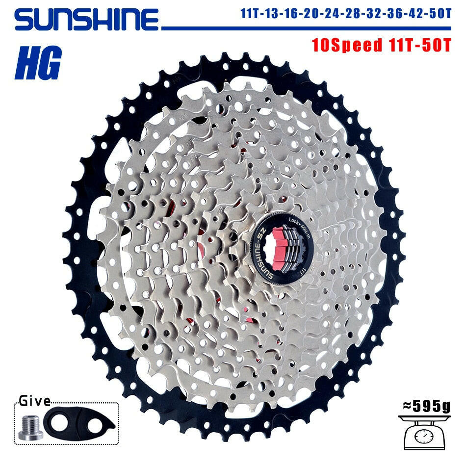 SUNSHINE Bicycle Cassette 8/9/10/11/12Speed Freewheel 32/36T/40T/42T/46T/50T/52T Sprocket HG Structure Flywheel For SHIMANO/SRAM-WAYBIKER
