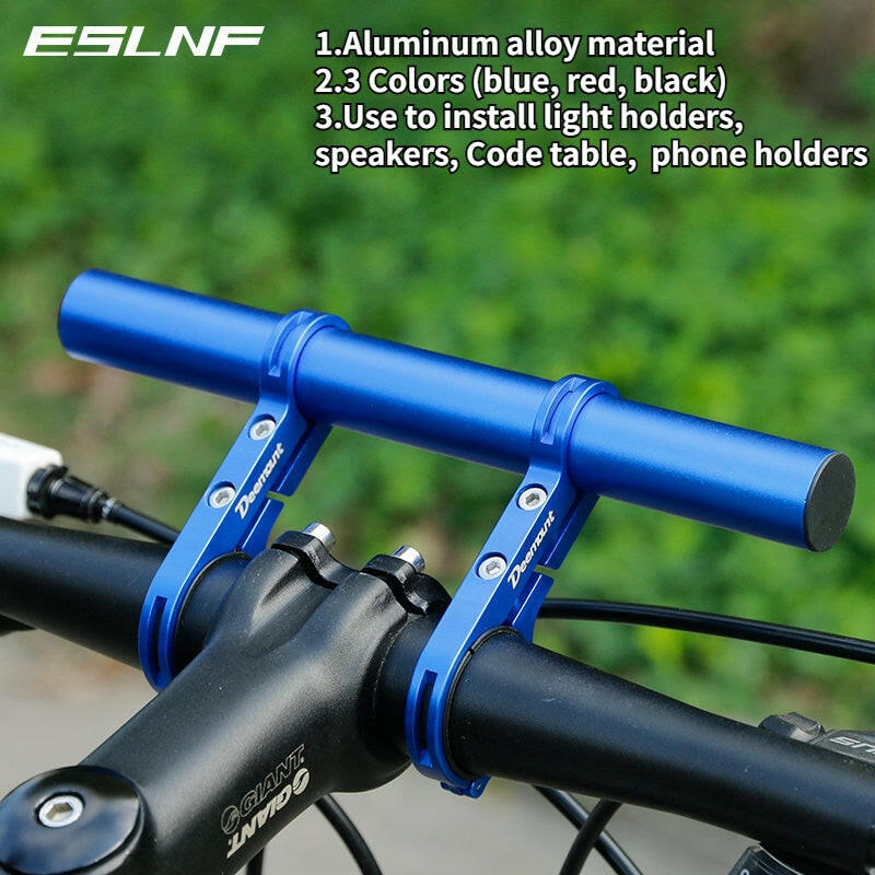ESLNF 10/20cm Bicycle Handlebar Extended Bracket Bike Headlight Mount Bar Computer Holder Lamp Support Rack Alloy Fiber Stand-WAYBIKER