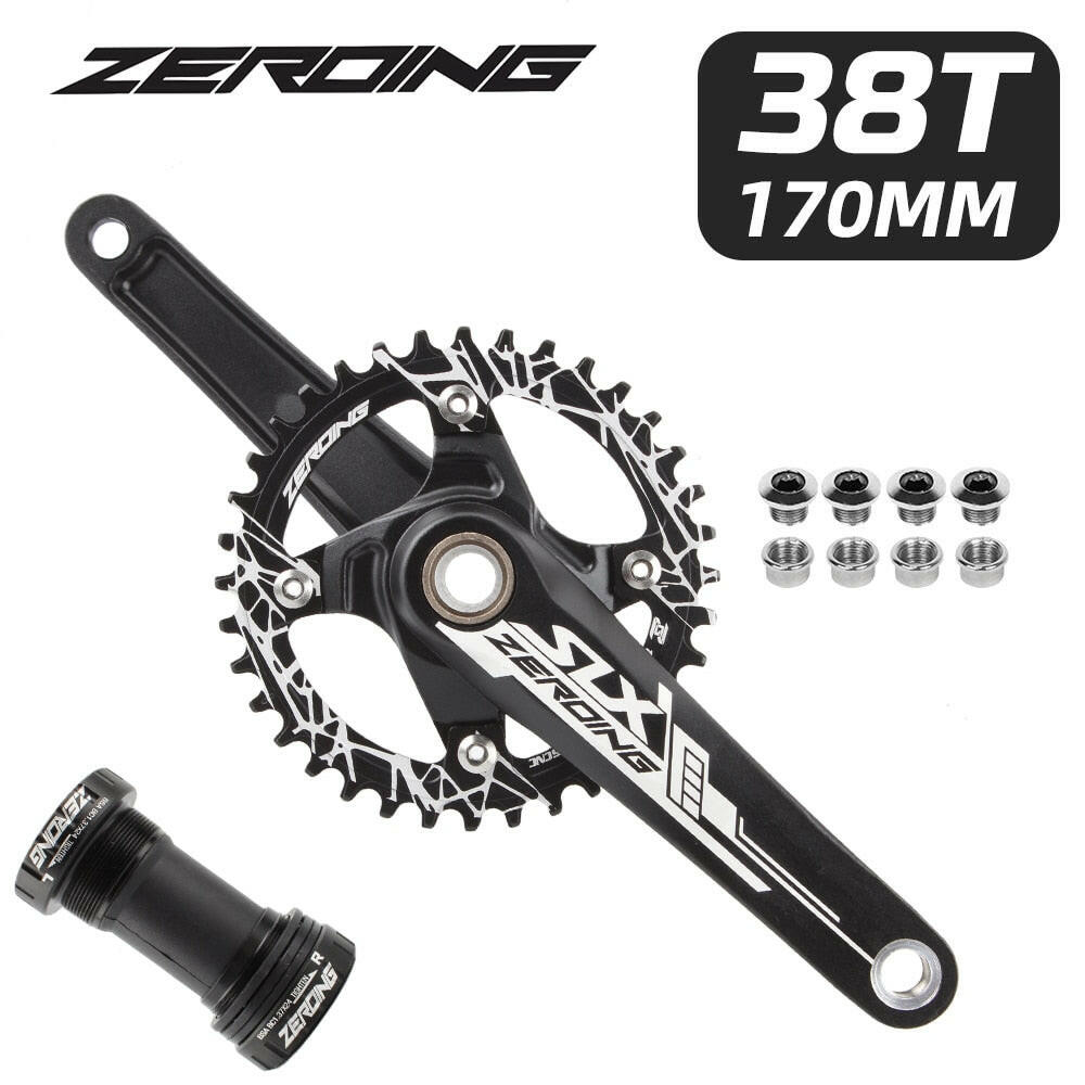 SLX Bicycle Crankset 104BCD MTB Bike Crank Chainring 170mm Aluminum Alloy with Bottom Bracket 32T 34T 36T 38T Plate for SHIMANO-WAYBIKER