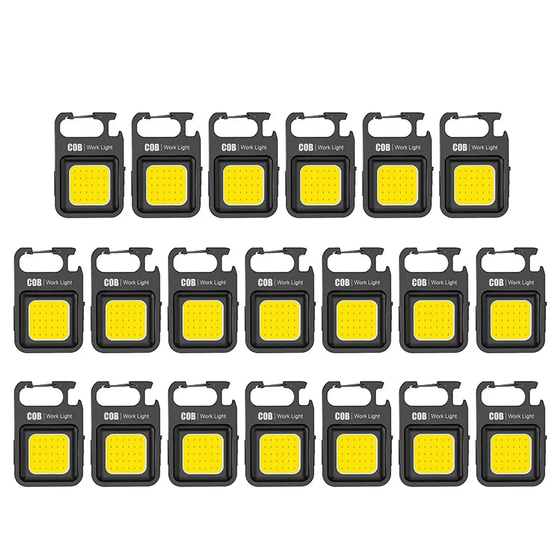 5/10/20pcs High Power Led Flashlight Portable Pocket Flashlight Key Chain USB Rechargeable for Outdoor Camping-WAYBIKER
