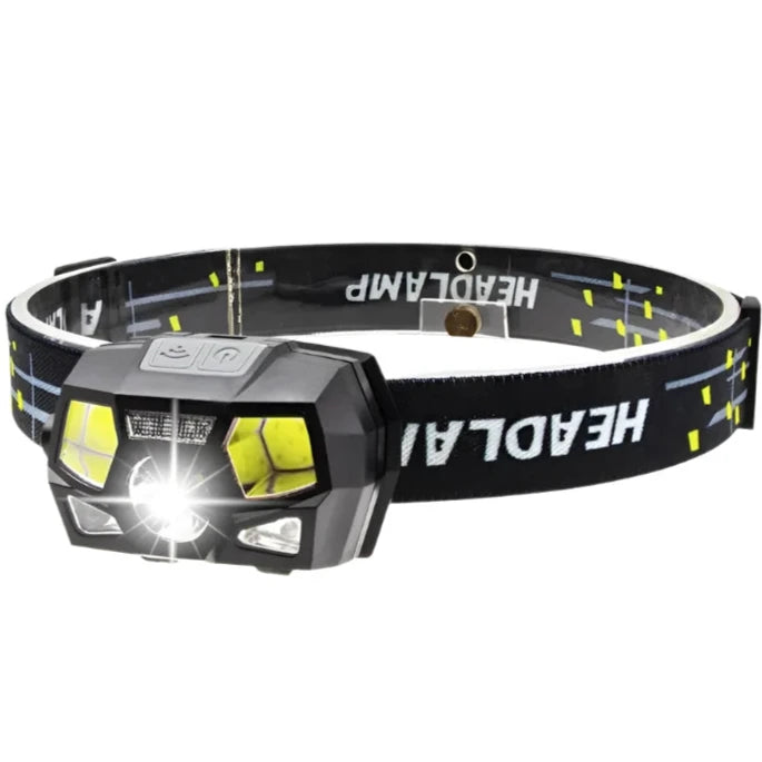 USB Rechargeable Headlamp Flashlight 800 Lumens Bright LED Head Lamp Red Light Motion Sensor Head Light Fishing Hiking Running-WAYBIKER