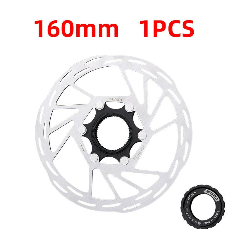 IIIPRO Bicycle Center Lock Disc Brake Rotor 140mm/160mm/180mm/203mm Road Bike Disc Brake Rotor With Lock Ring  bike brake pads-WAYBIKER