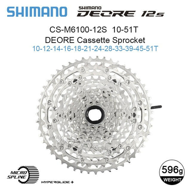 SHIMANO DEORE M4100/M5100/6100 10/11/12v Cassette Sprocket CS-M4100/M5100/6100 10-12 Speed K7 for MTB bike Original Parts-WAYBIKER