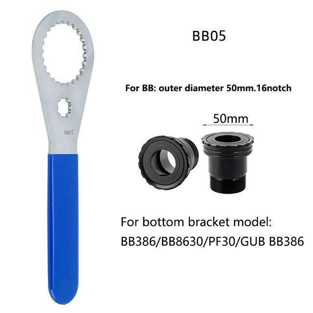 MTB/Road Bike Bottom Bracket Wrench Aluminum 39/40.5/44/46/50mm BB Installation Removal Tool DUB MT800 BB91 BB71 GXP BSA30 BB386-WAYBIKER